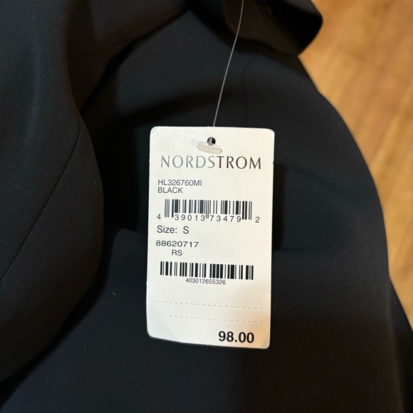 Trouve Women's Small Open Front Waterfall‎ Draped Split Pocket Blazer Jacket - Picture 7 of 9